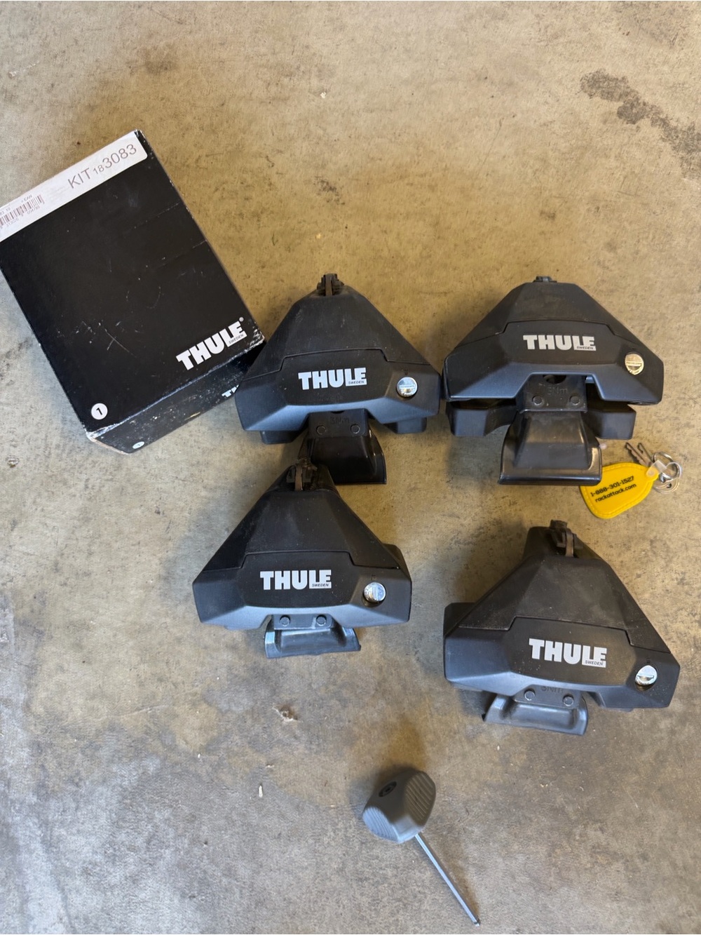 Thule Black Roof Rack Foot Pack - Set of Four